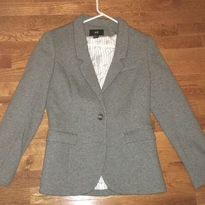 H&M Knit "sweatshirt" Blazer - gray, size 12